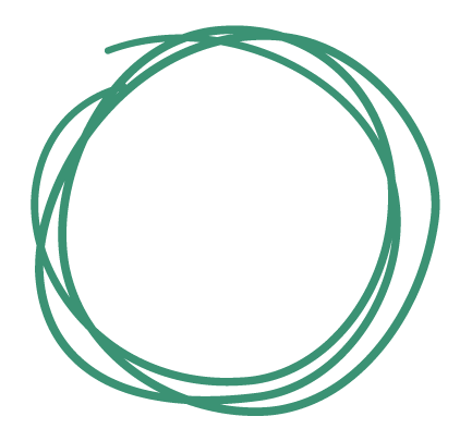 Green scribbled circle