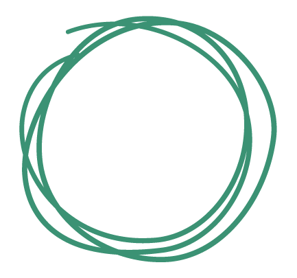 Green scribbled circle