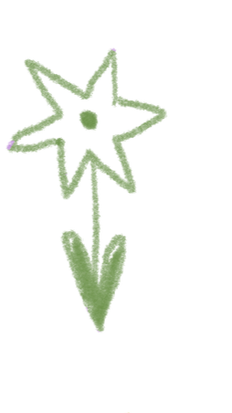 Sketch of green flower