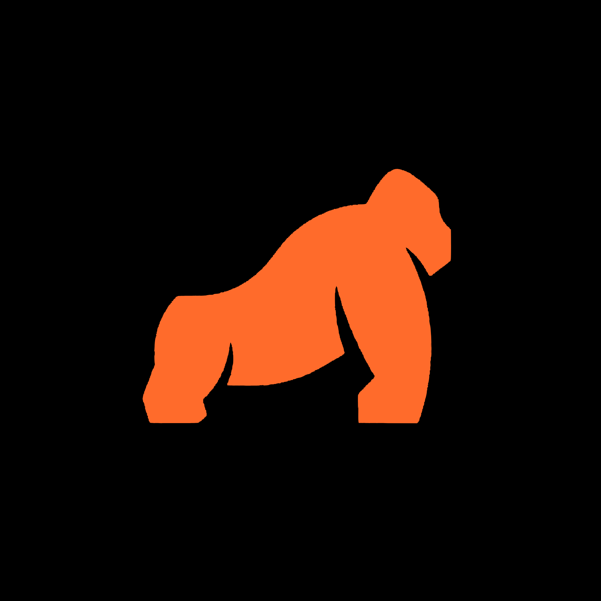 Black t-shirt with orange gorilla graphic after the logo of the Baltimore Ravens.