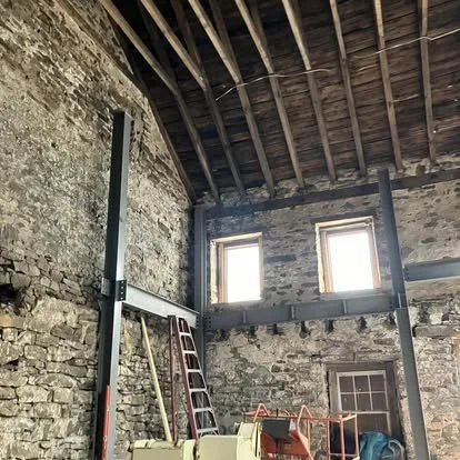 Installing new internal frame.