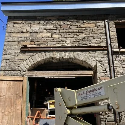 Rubble removed.  Bracing installed.