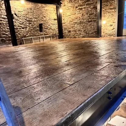 Second floor concrete coating.
