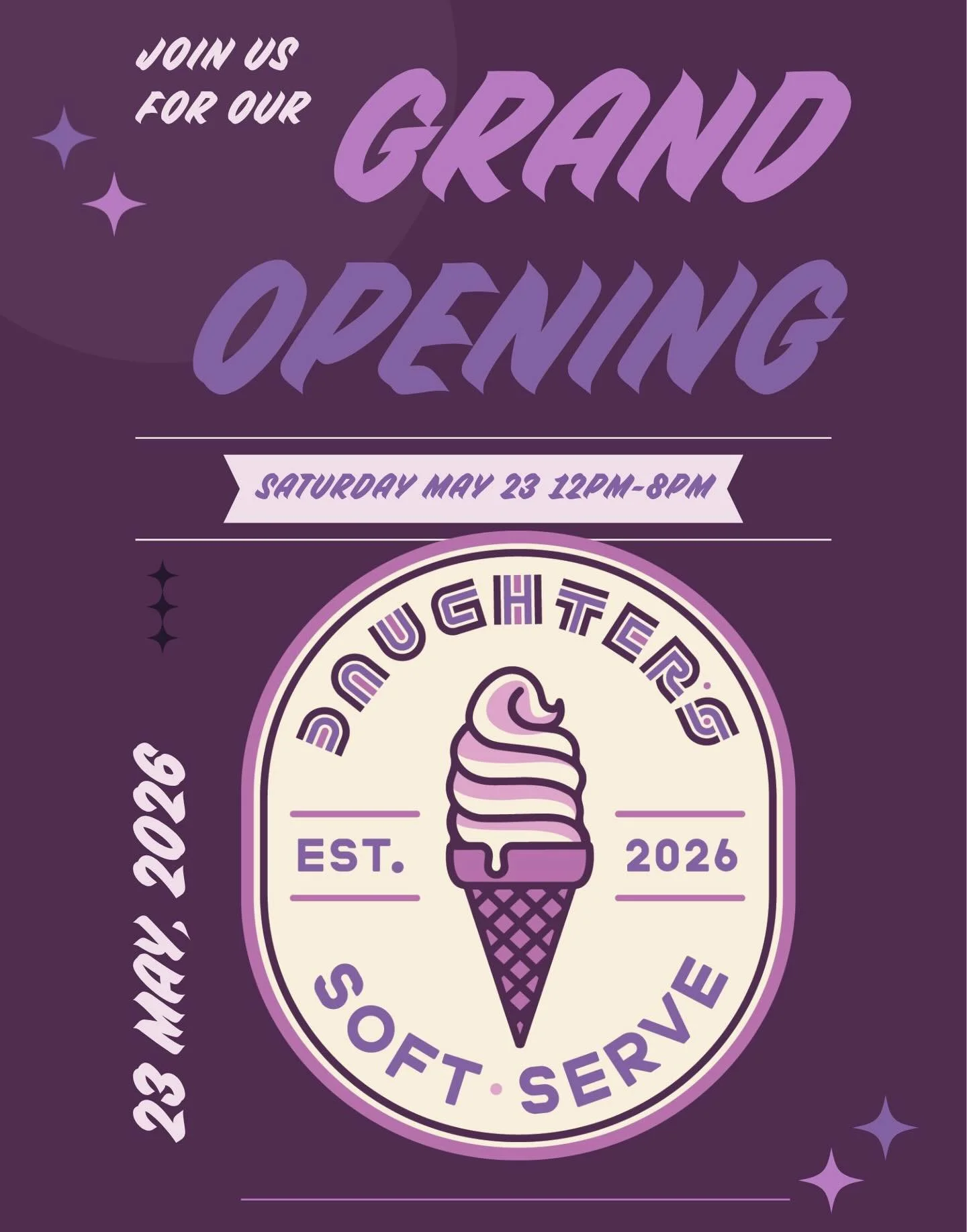 Let&rsquo;s gooooo!!! Come celebrate our Grand Opening THIS SATURDAY!! 💜💜💜🍦🍦🍦6 N Main St Wendell NC!