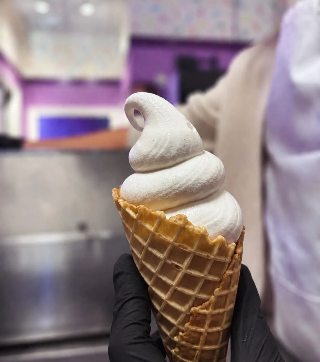 🍦A vanilla cone may seem like nothing fancy, but to us, it&rsquo;s a blank slate. So why did we only start with vanilla? Because we needed these machines to prove themselves. On opening day, they churned out over 850 cones, an insane number! We had 