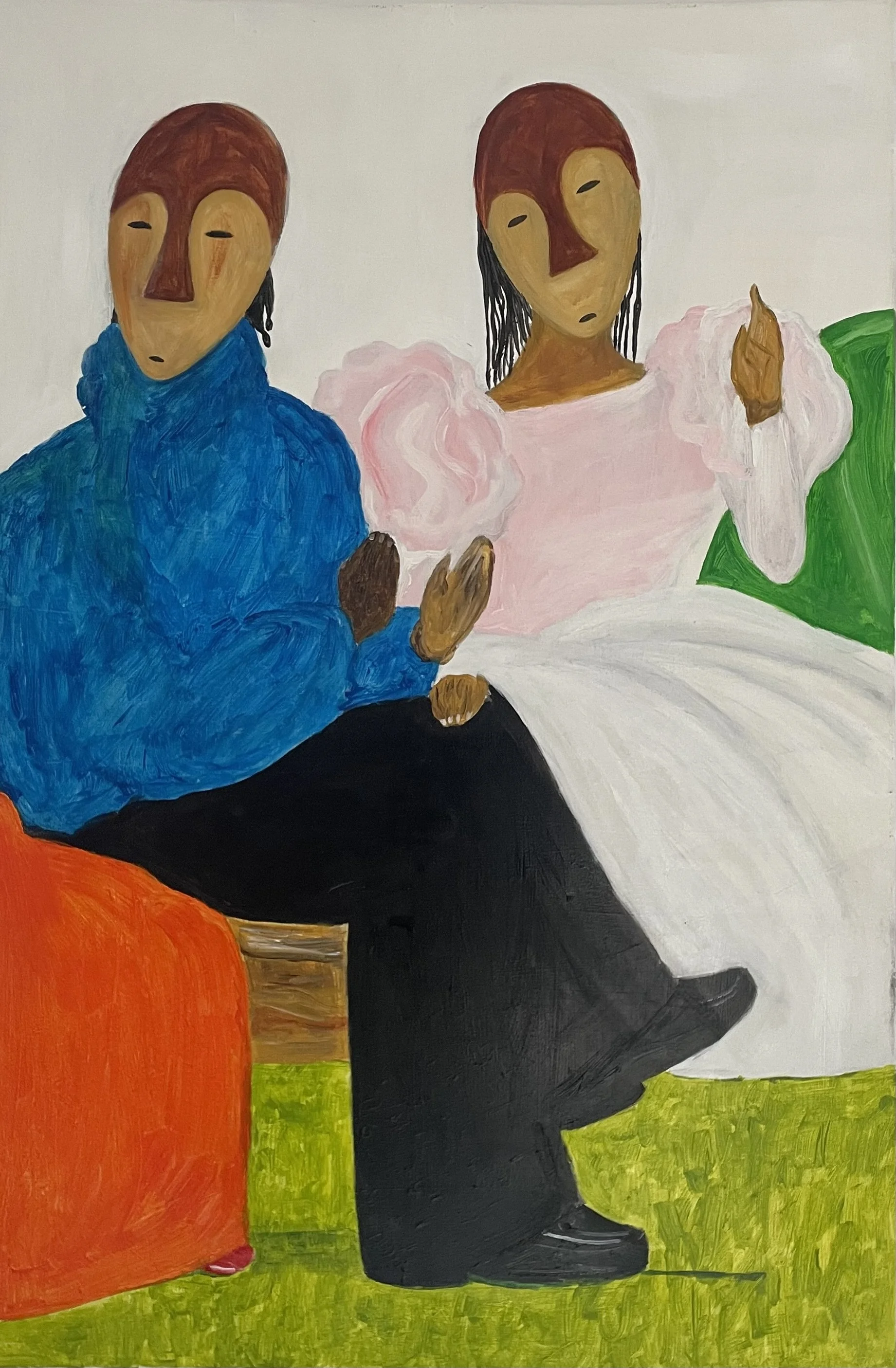 Discussion, Acrylique sur toile, 90x60 cm