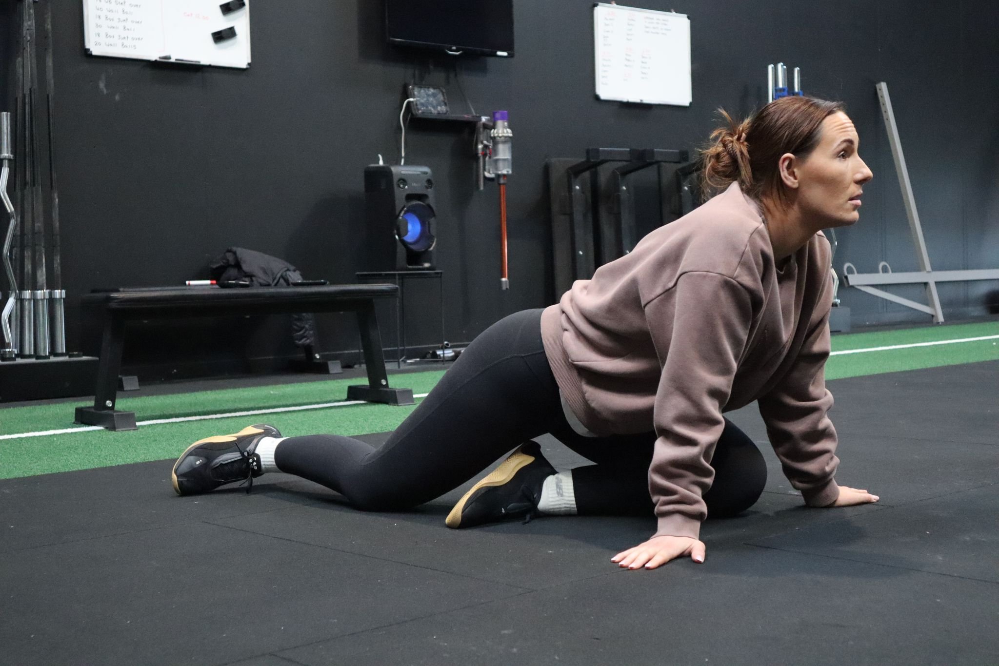 Member warming up on the training floor during open gym at Alliance Training Club Letterkenny
