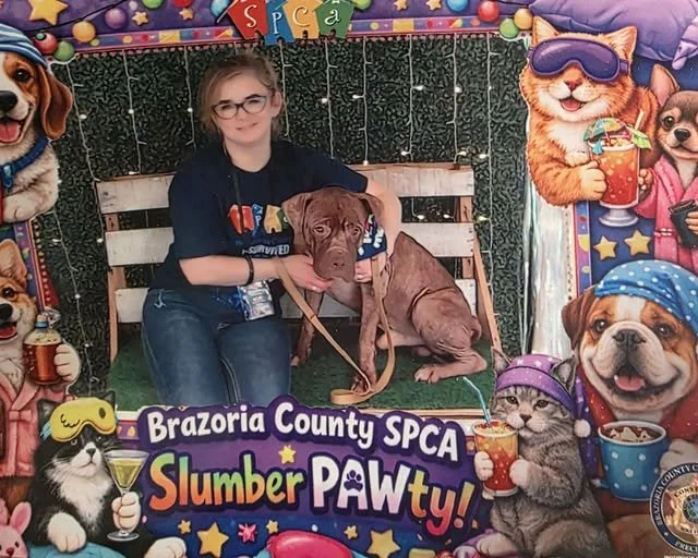 Stephanie is a lifelong animal lover and pet mom, so she participated in a 24-hr lock-in with the animals to support and raise money for the SPCA in April 2026.