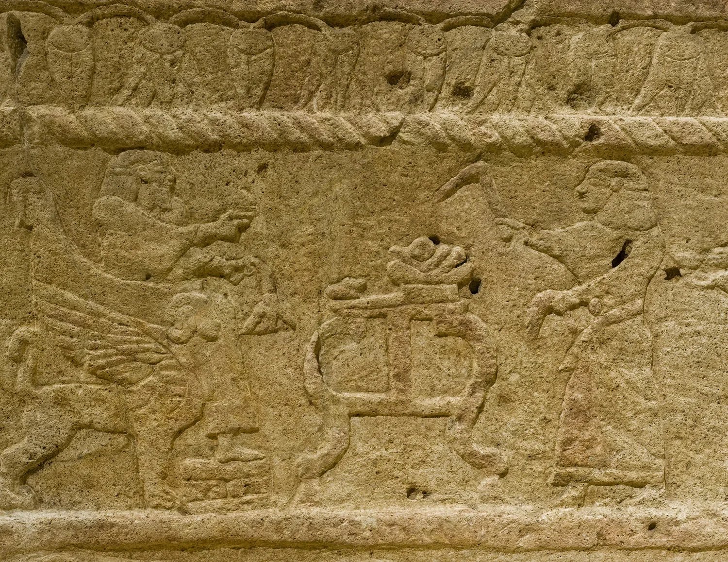 Phoenician alphabet carved on the Sarcophagus of Ahiram