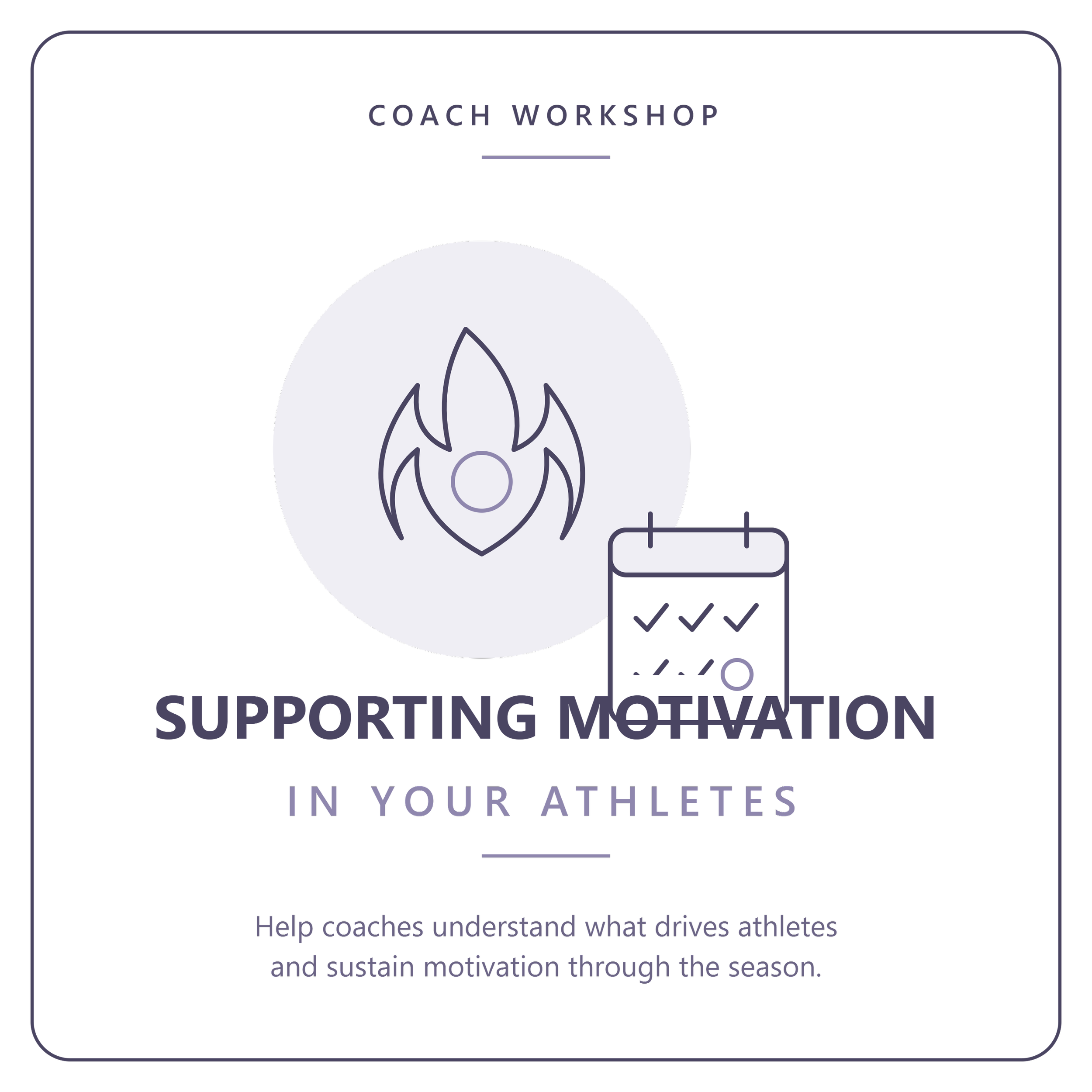 Supporting Athlete Motivation