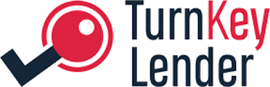 Logo of TurnKey Lender with a red key icon to the left of the company name
