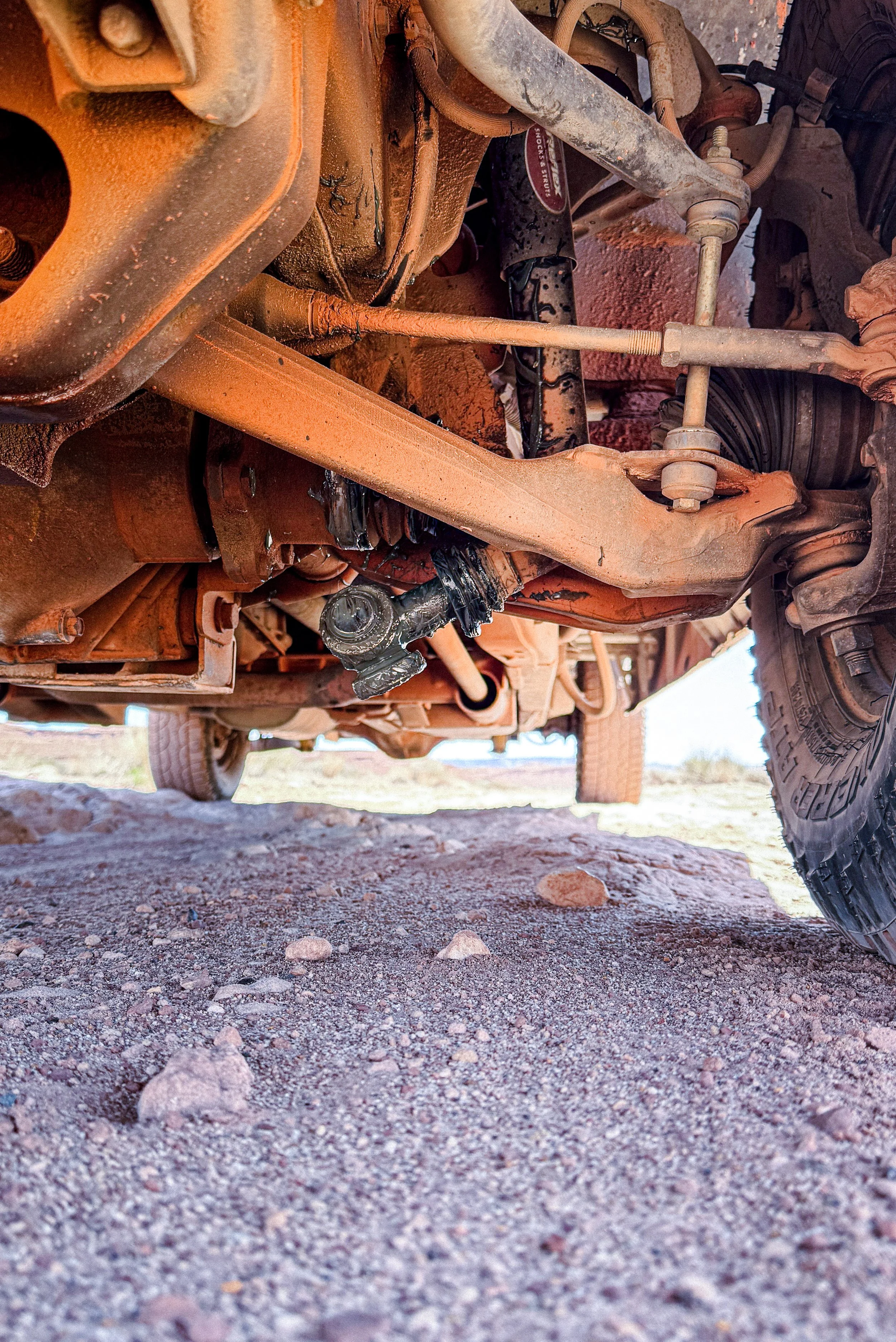 greasy broken cv axle
