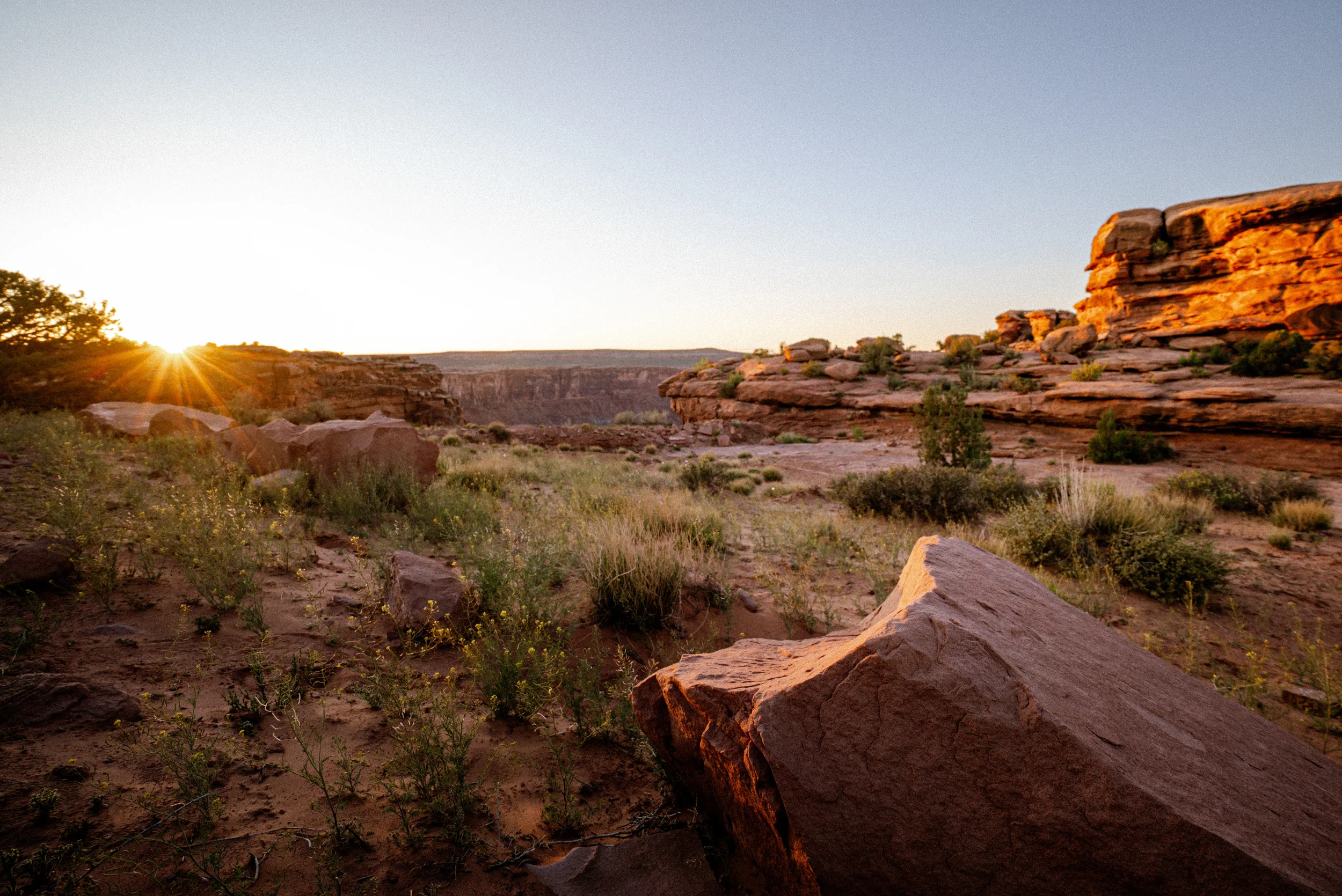 sunset over canyonlands