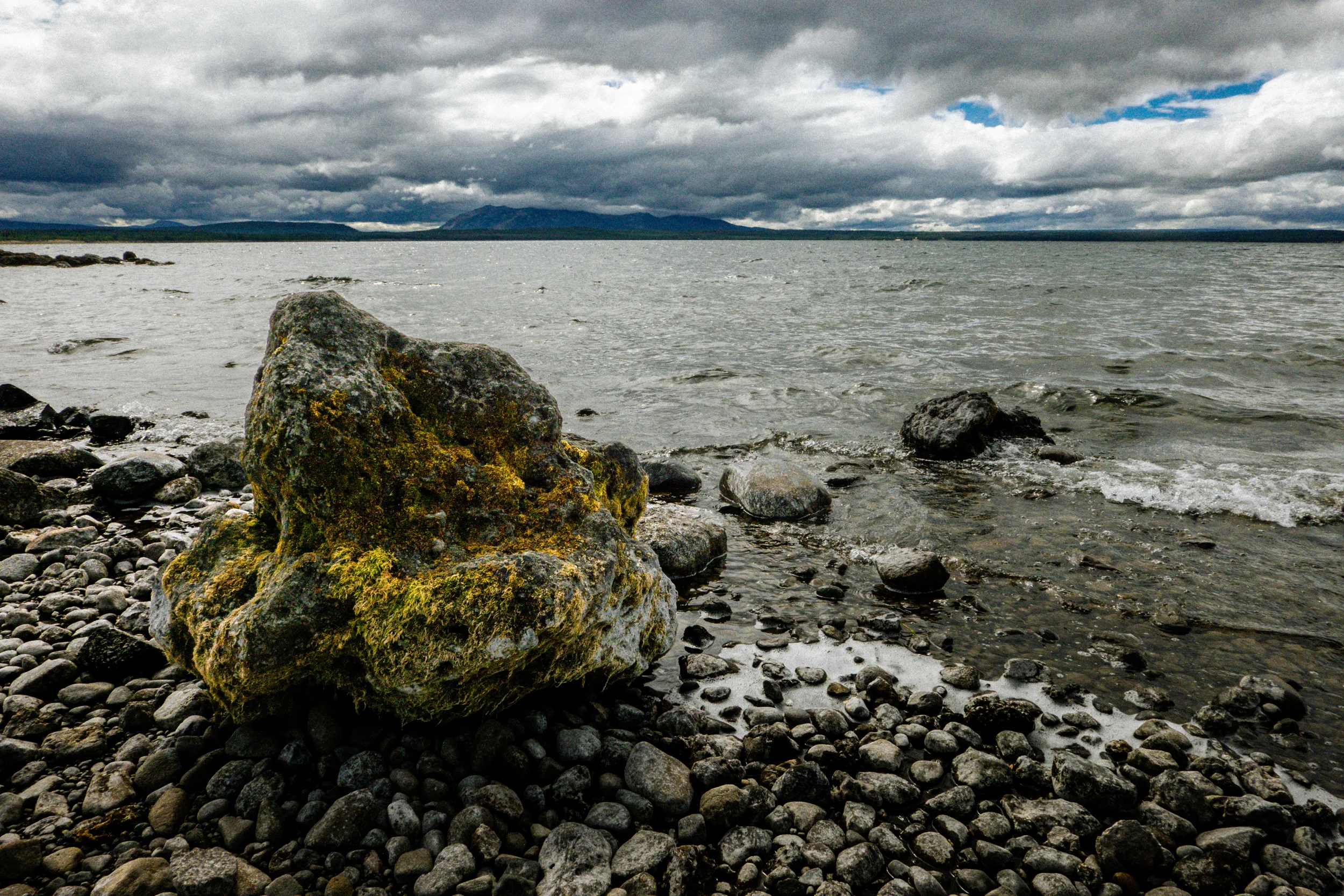 Yellowstone lake pumice beach