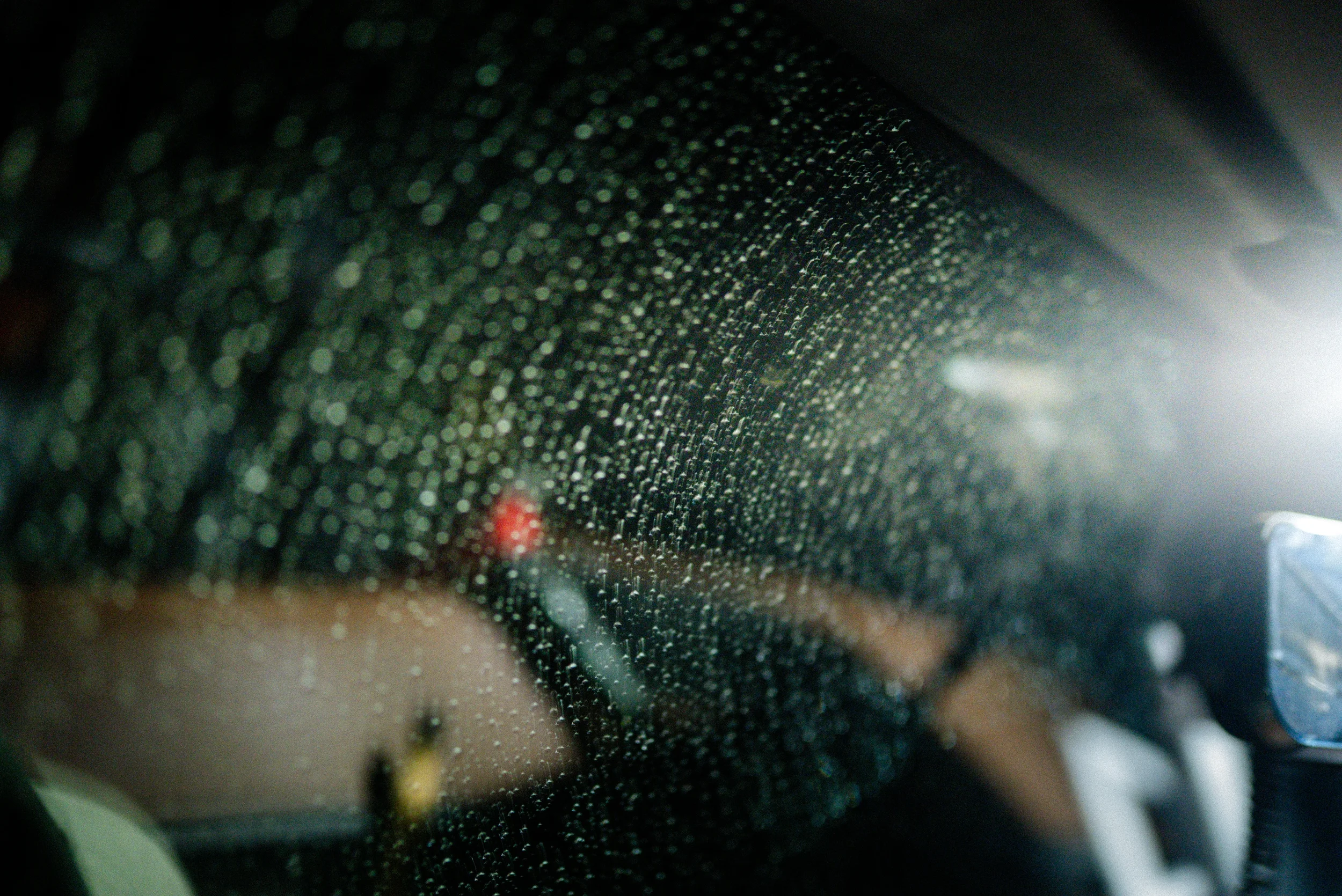 rain on a windshield