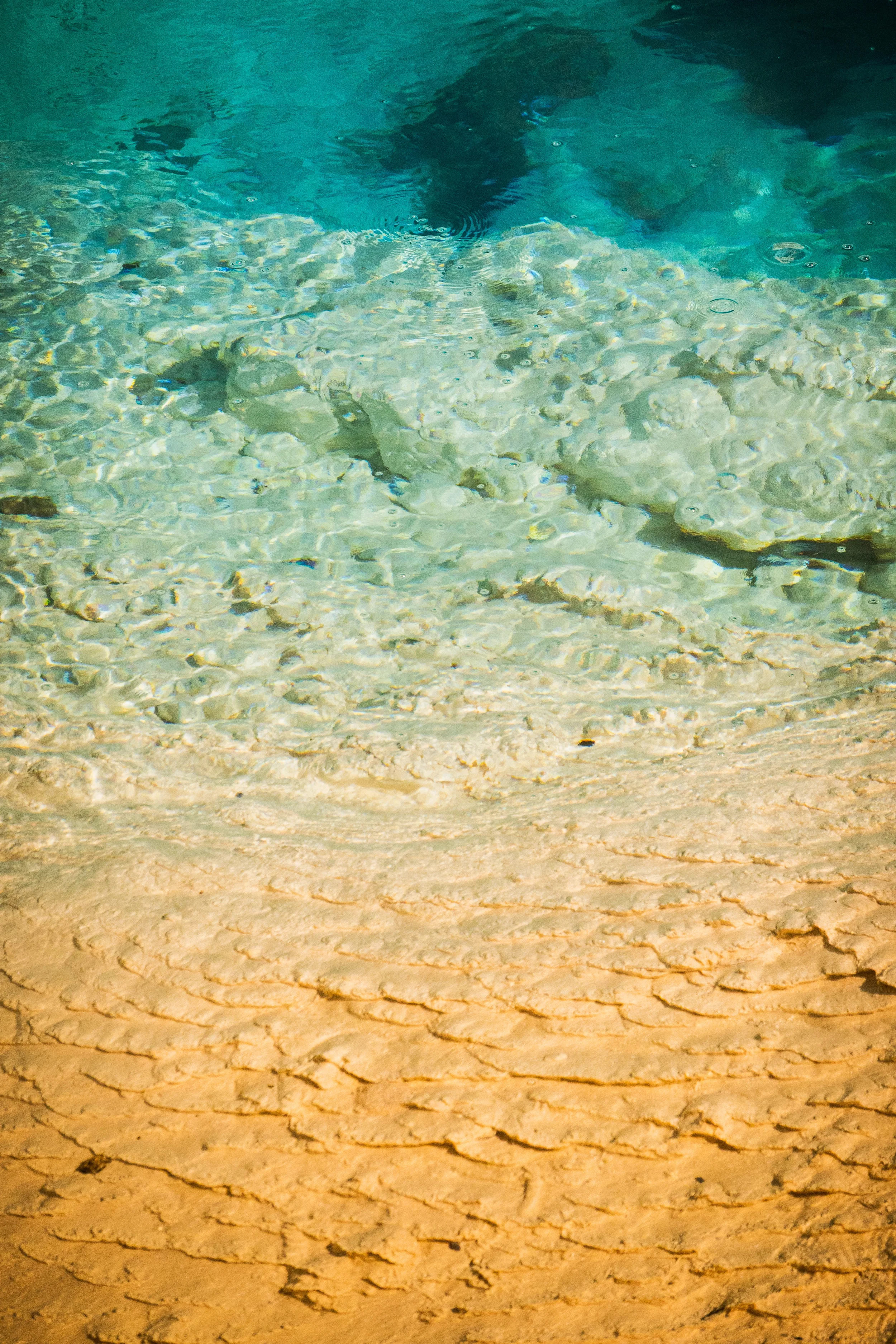 detail of water in a geyser