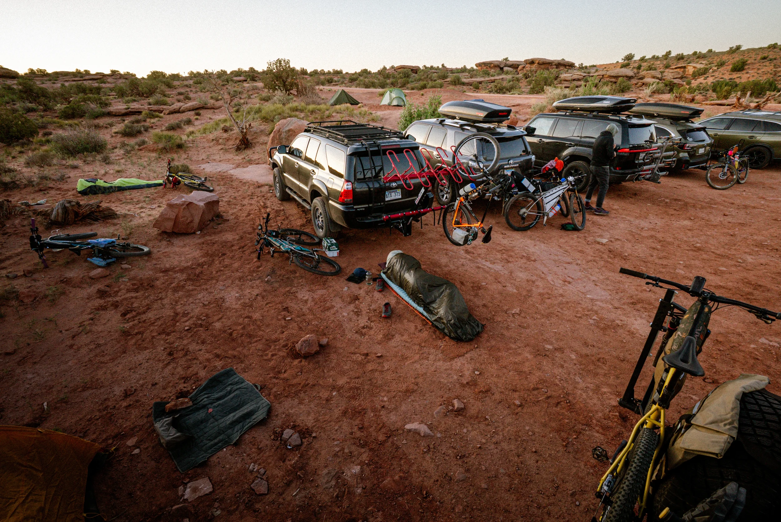 bikepacking camp setup
