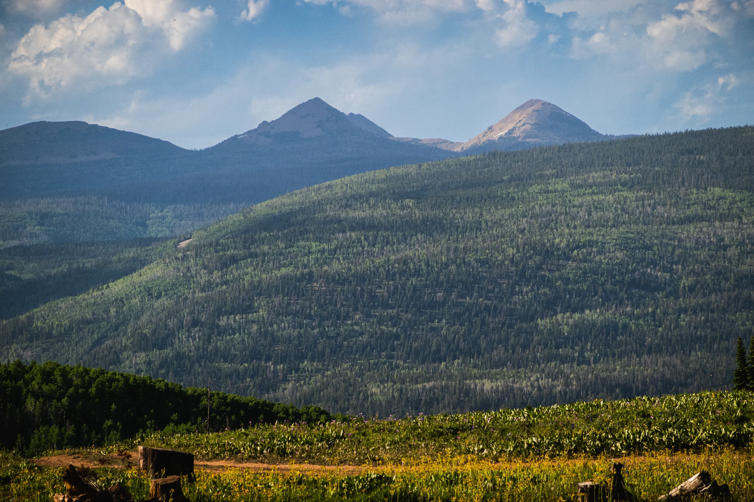 Uinta mountains with ominous clouds