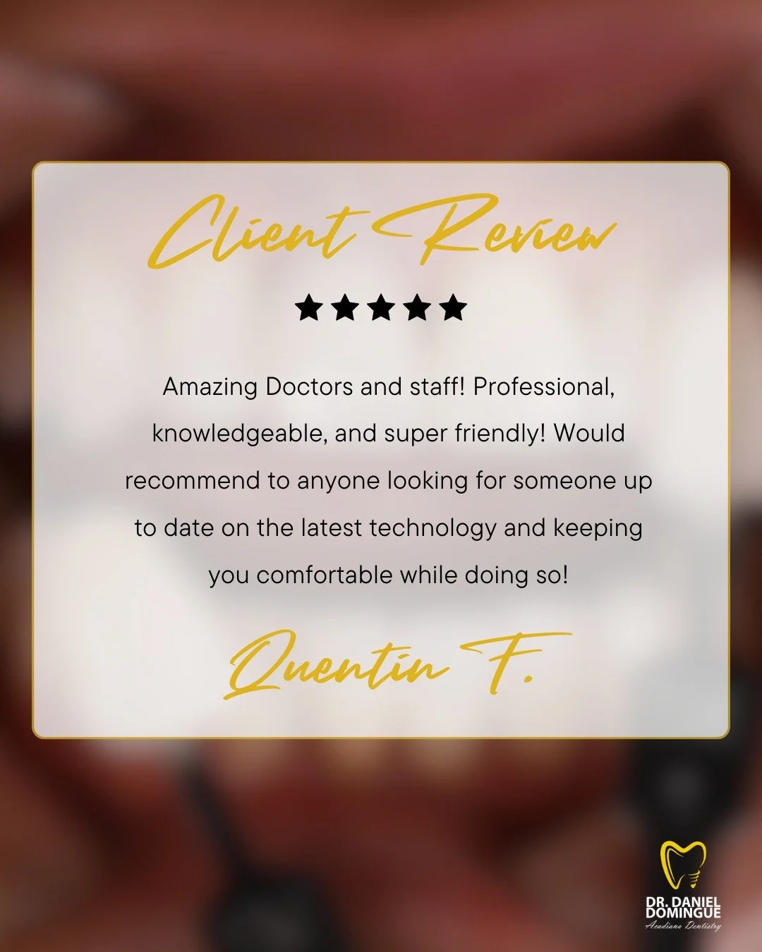 Thank you, Quentin, for the 5-star review! We truly appreciate your kind words about our team, technology, and commitment to keeping patients comfortable throughout their care.

Feedback like this means a lot to us and helps others feel confident whe