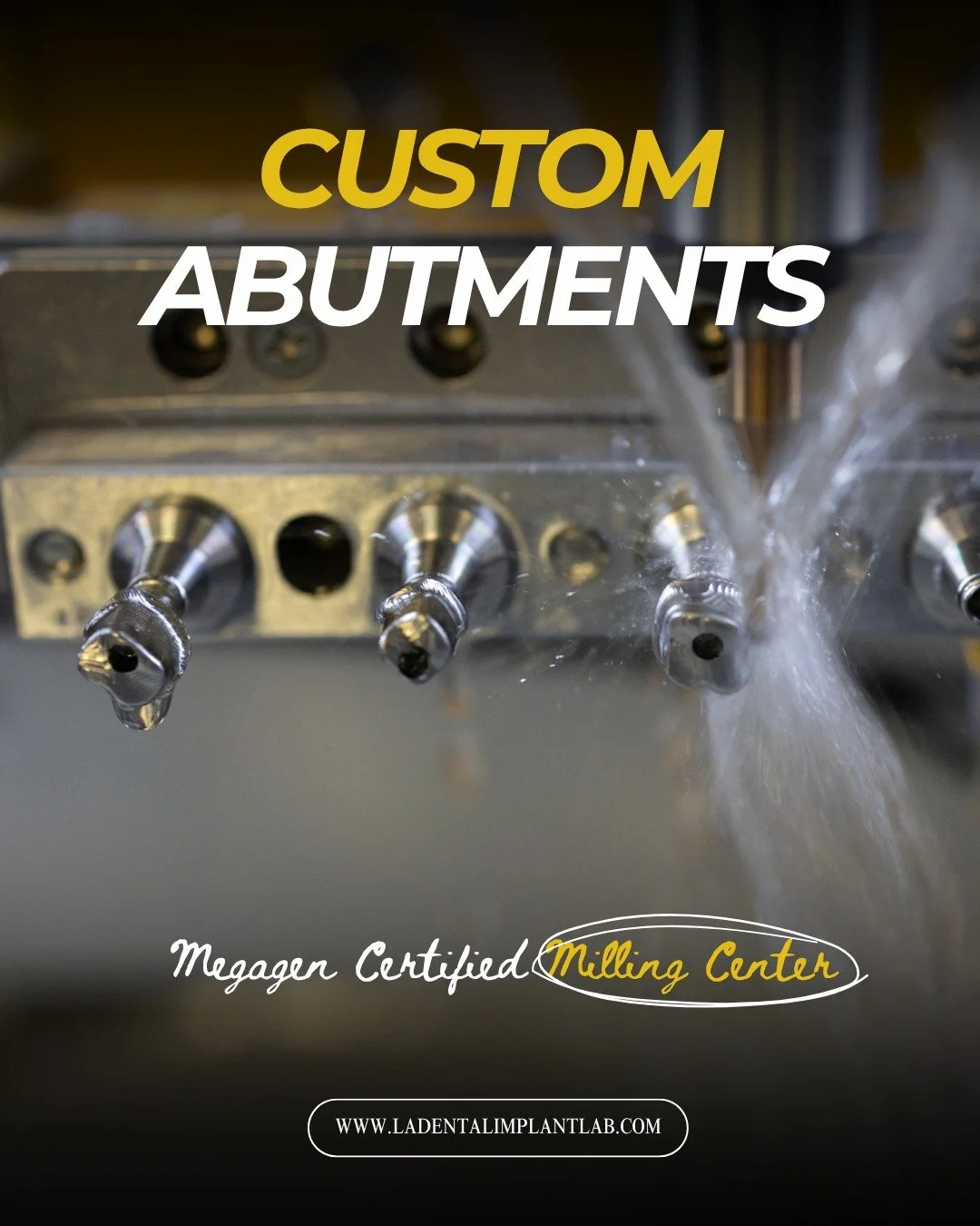 Precision begins at the implant-abutment connection.

As a MegaGen Certified Milling Center, we design and manufacture custom titanium abutments tailored to each case's restorative and anatomical requirements. Unlike stock components, custom abutment