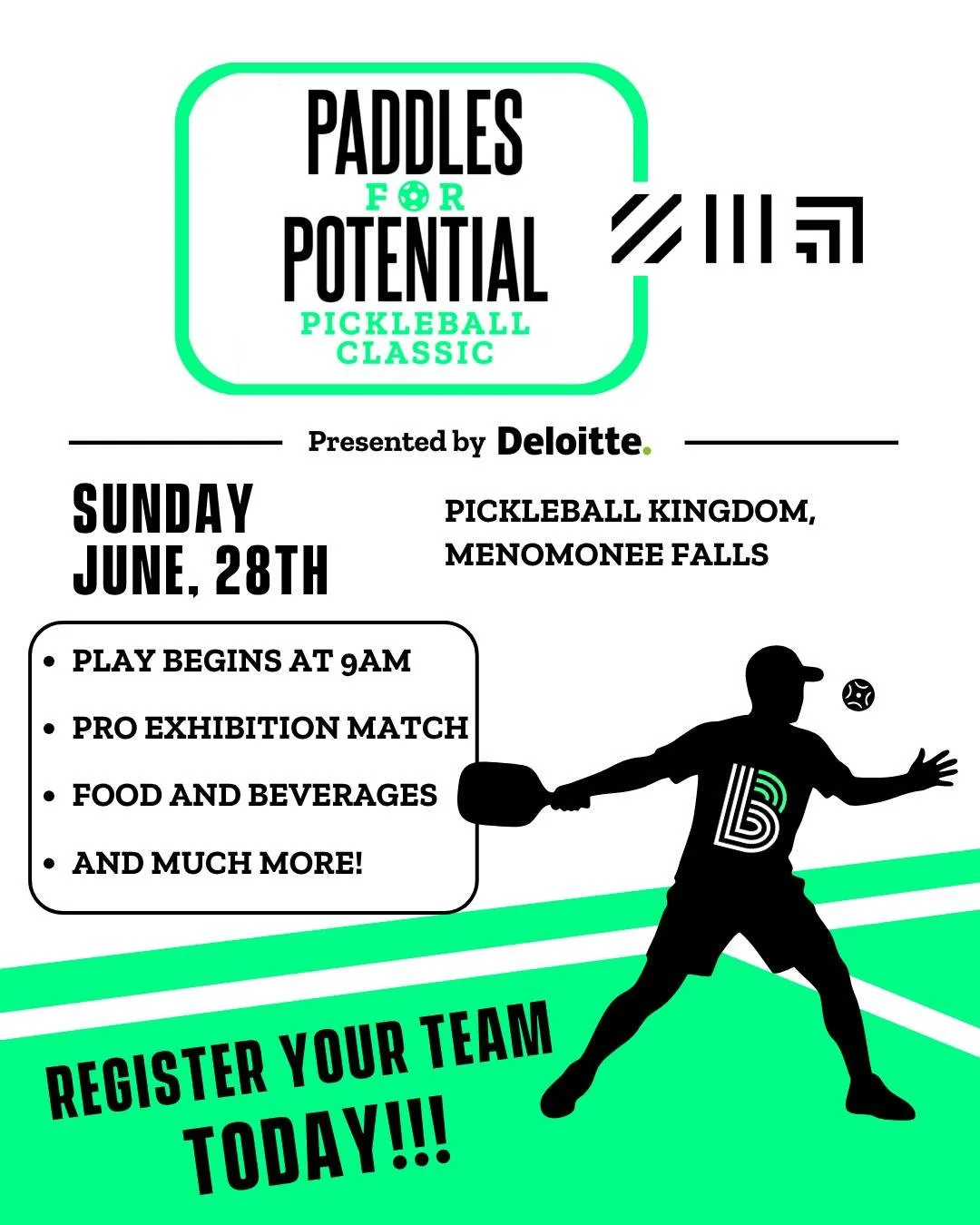 Looking for a SMASH-ing Sunday??? 

Join us June 28th at @pickleballkingdom.menfalls for a pickleball filled day. Food, games, fun, and it all goes towards supporting our youth mentoring programs!

Team registration is now open, but if you just want 