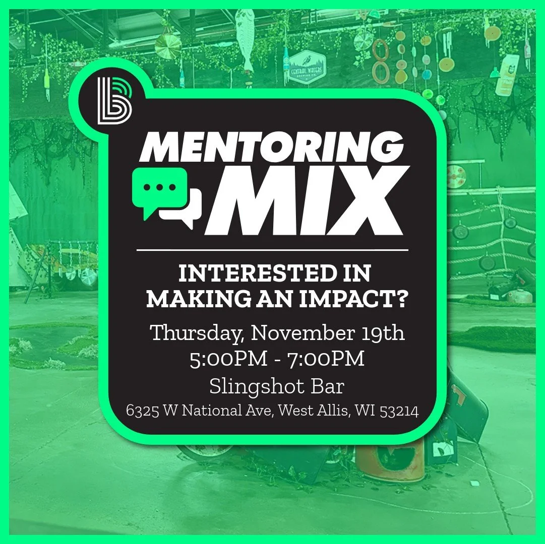 BBBS x @slingshotbarmke 🥫🤾&zwj;♂️

Join us for our final Mentoring Mix of the year at Slingshot Bar in West Allis! Come and mingle with other prospective and current Bigs to learn more about the important mission of mentorship here at BBBS. 🗣️

RS