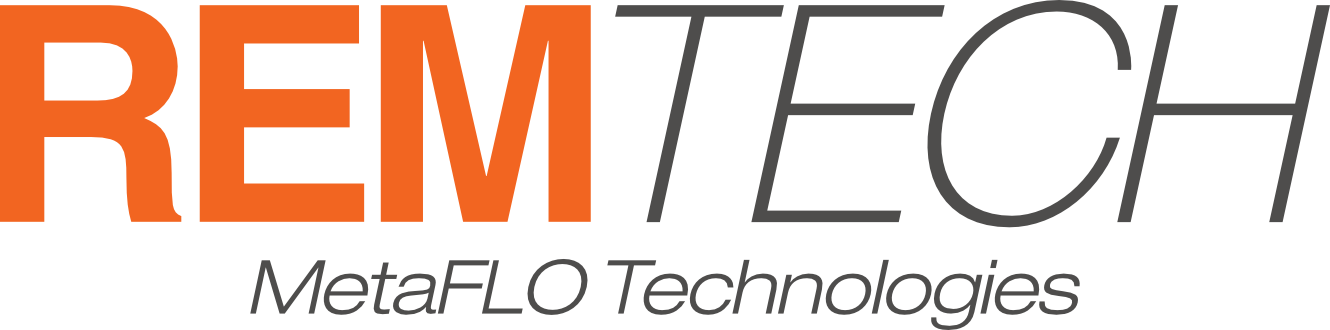 Logo for RemTech contaminated water biopolymer by MetaFlo Technologies