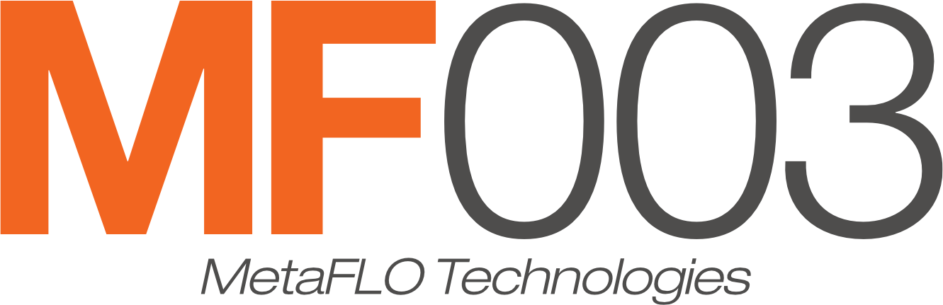Logo for MF003 liquid waste stream solution by MetaFlo Technologies