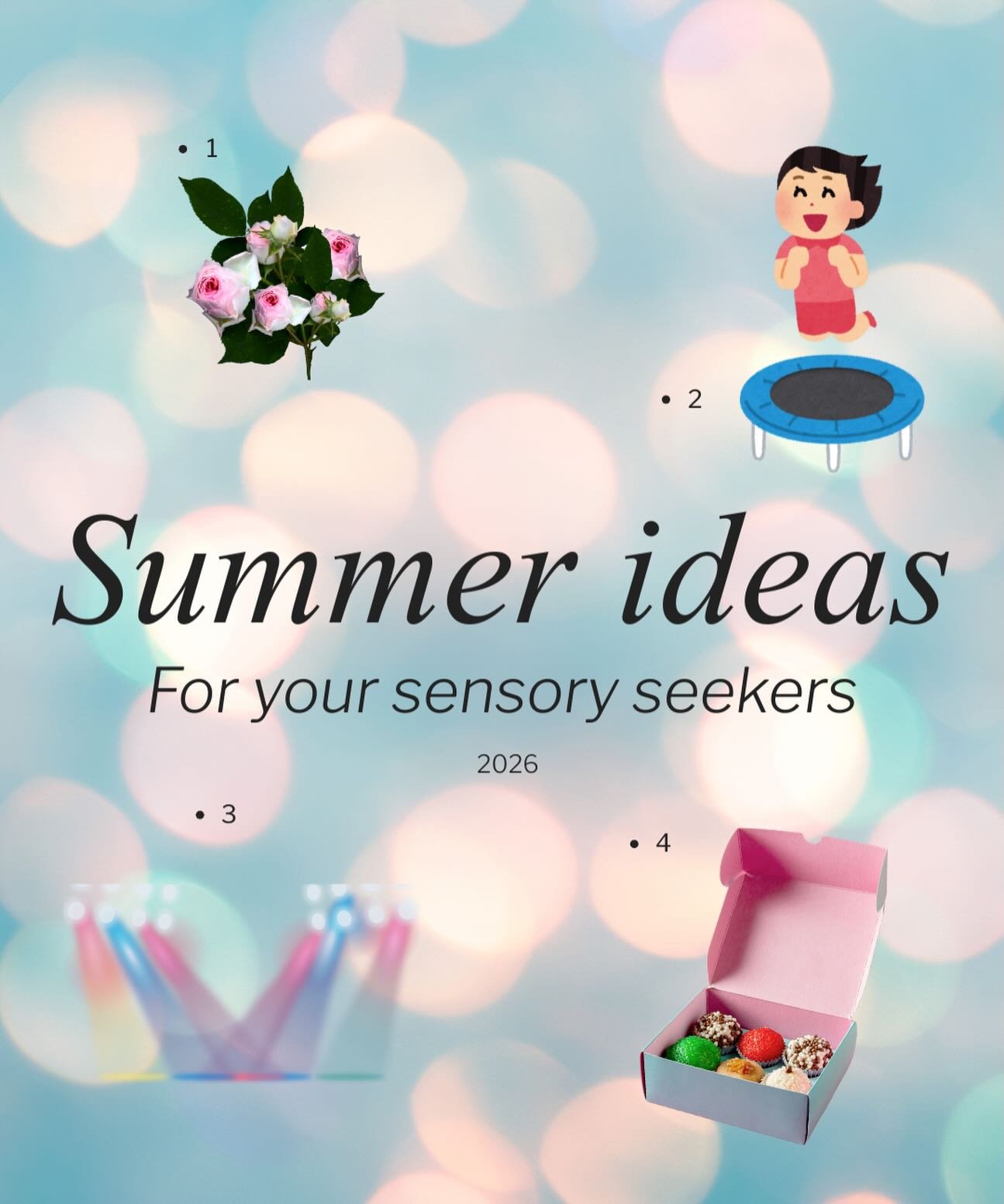WELCOME TO SUMMER BREAK FROM SCHOOL✨✨✨

Parents, we know it&rsquo;s not always an ideal time of year but our team is here to help!

You don&rsquo;t always need to spend money for sensory experiences! Sometimes the best ones come from getting creative