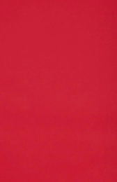 Solid red background.