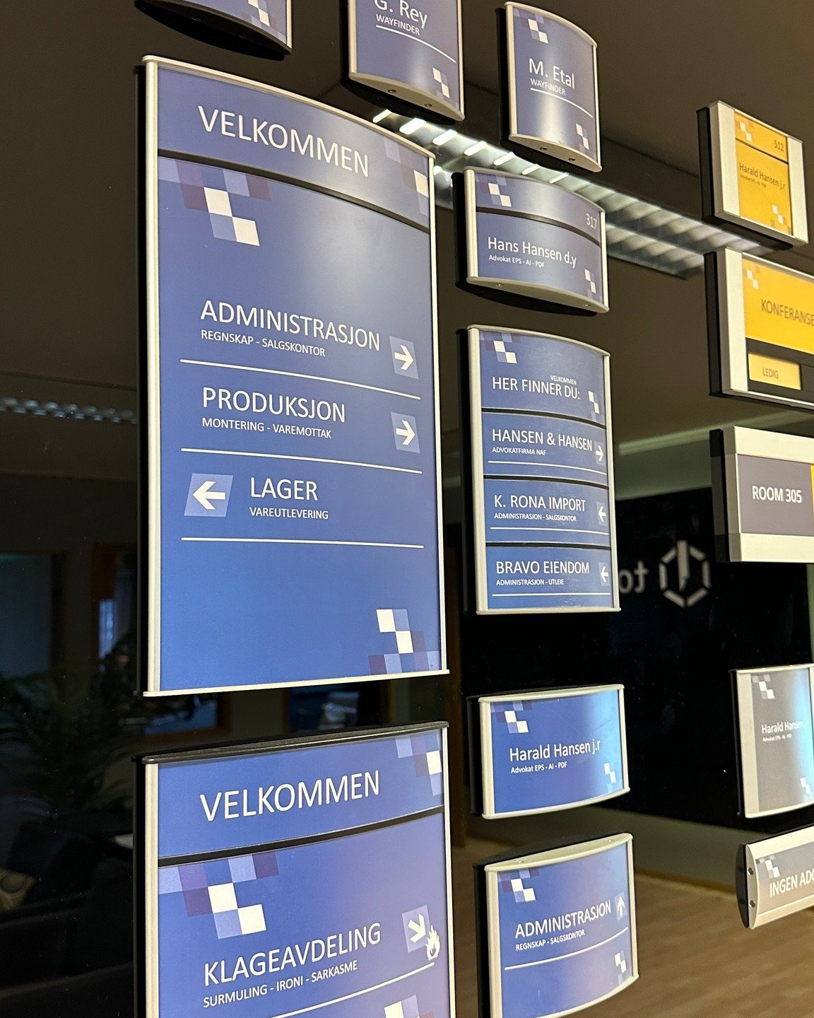 D&oslash;rmerking er en liten detalj som gj&oslash;r en stor forskjell i hverdagen. Tydelige navneskilt og rom-merking gj&oslash;r det enkelt &aring; orientere seg, enten det er for bes&oslash;kende, ansatte eller begge deler 🪧

Vi produserer d&osla