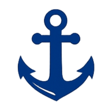 Blue anchor icon