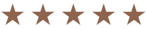 Five gold stars in a row.