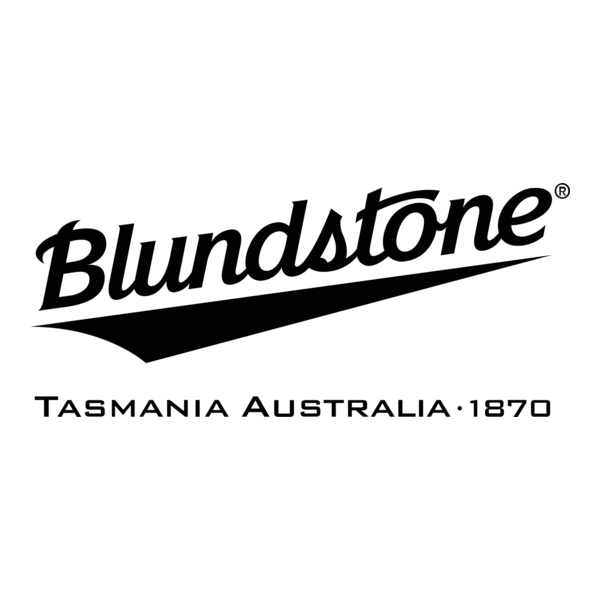 Blundstone logo with text indicating Tasmania, Australia, and the year 1870.
