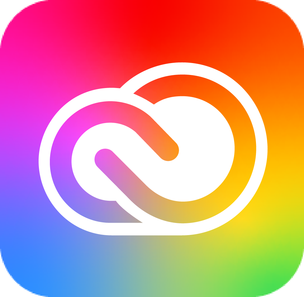 Instagram logo with a rainbow gradient background.
