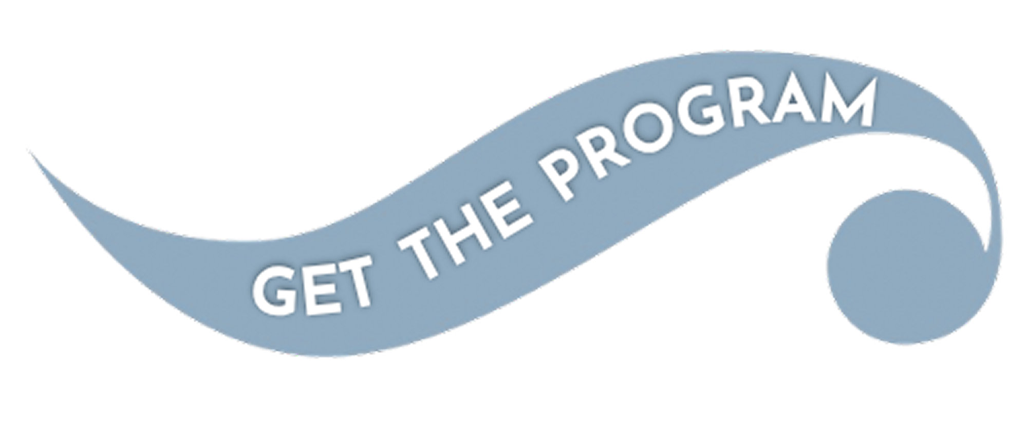 A logo featuring a blue capsule-shaped pill with the words "Get the Program" written inside it.