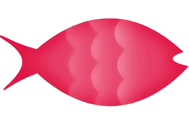 Digital illustration of a pink fish with abstract details.