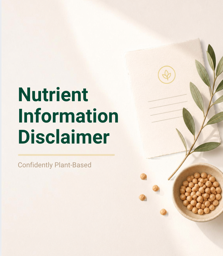 Recipes: Nutrition Information Disclaimer