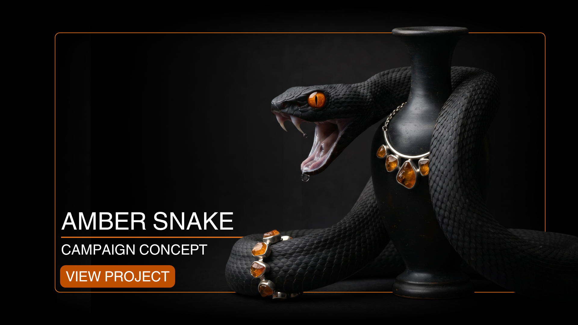 Amber Snake — luxury AI jewellery advert