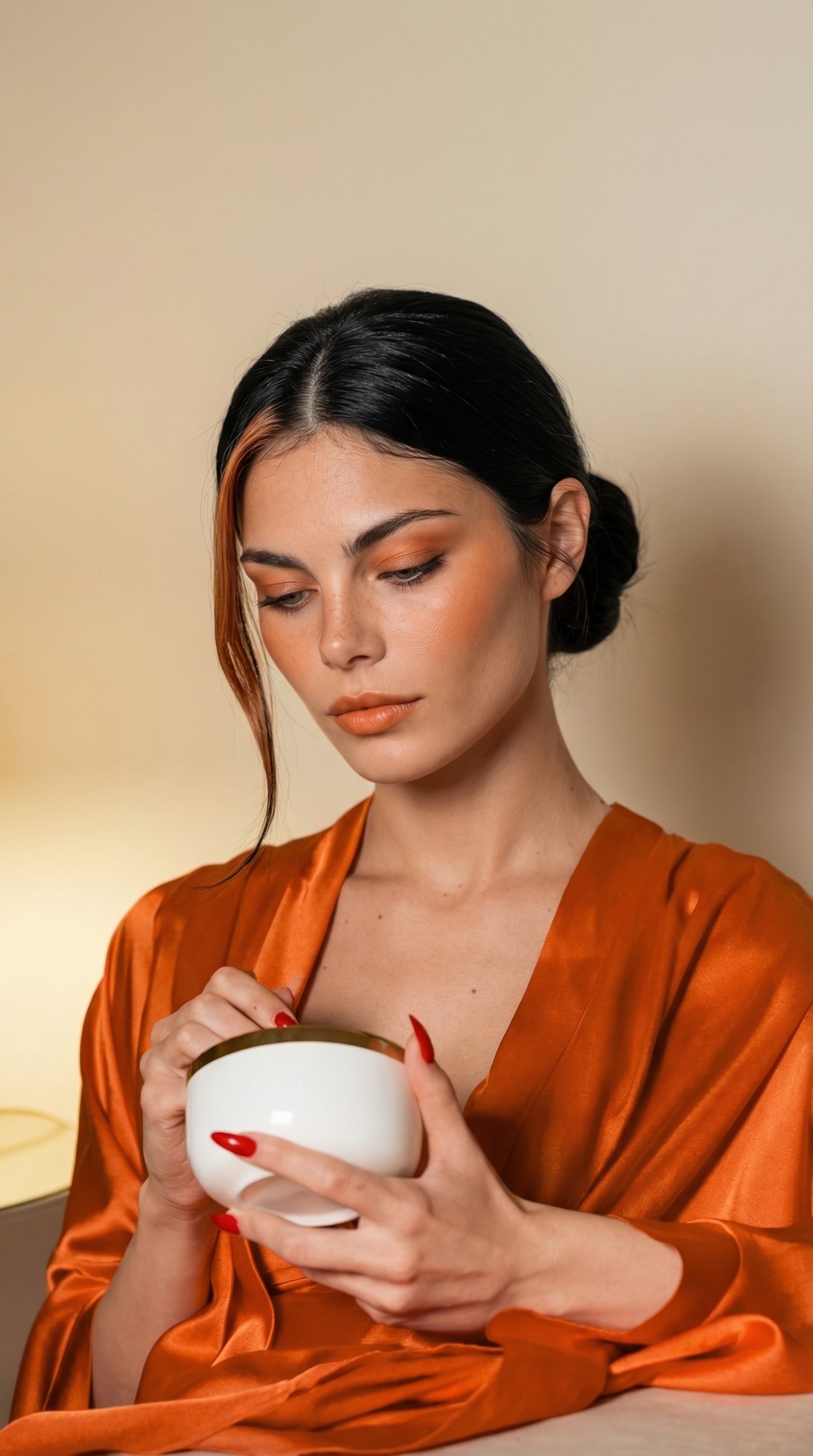 Lifestyle still of AI influencer Faye across settings