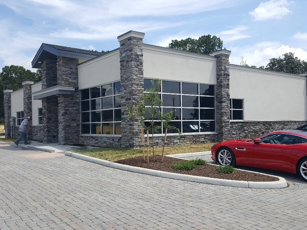 Commercial glass contractor project by LCC Enterprises in Virginia