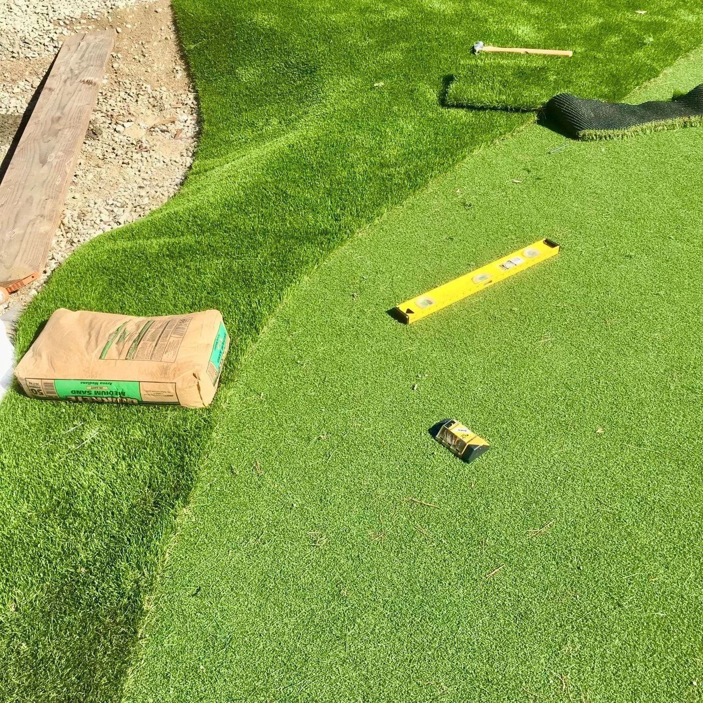 Putting green in progress... look at that fringe!