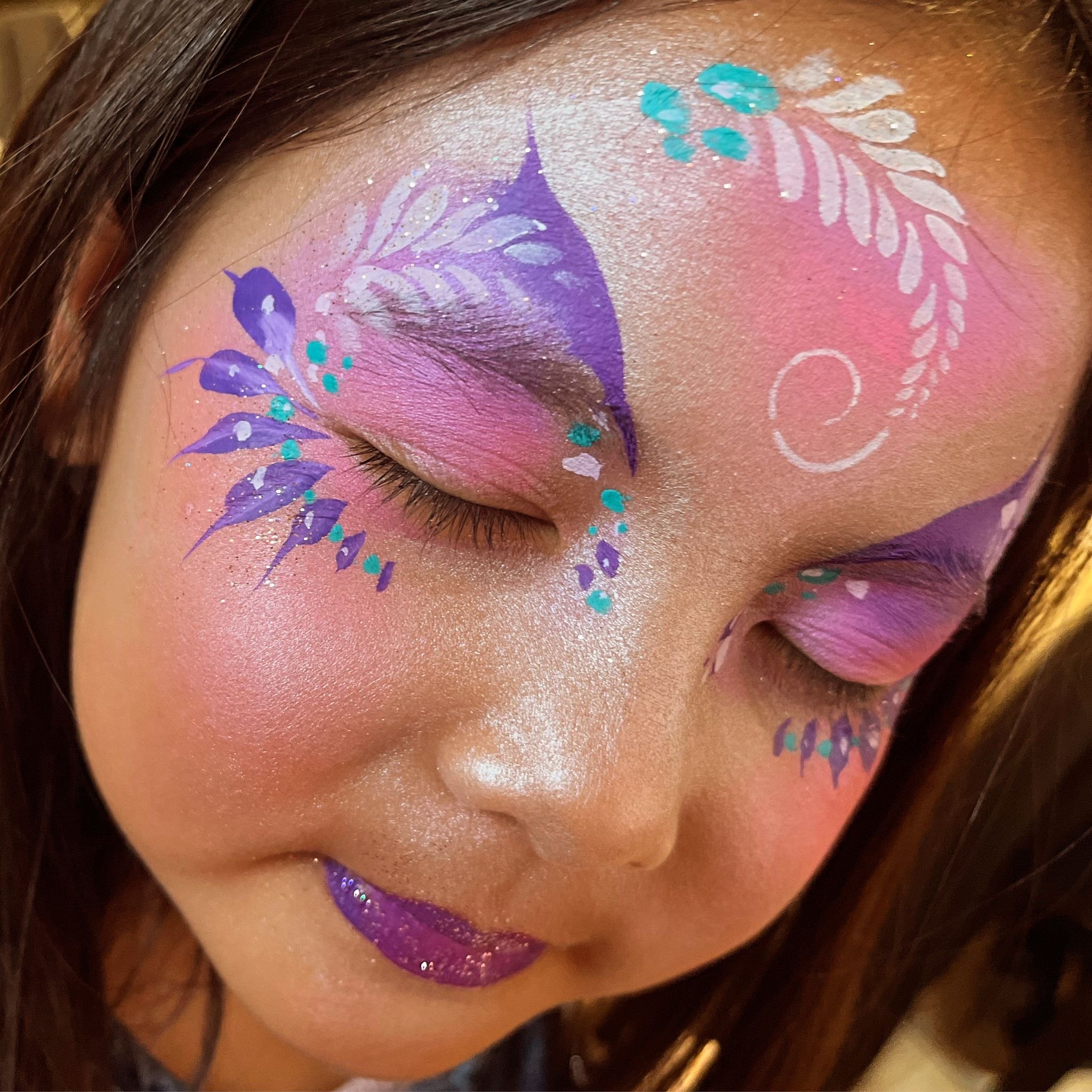 image of a face paint during a fairy party