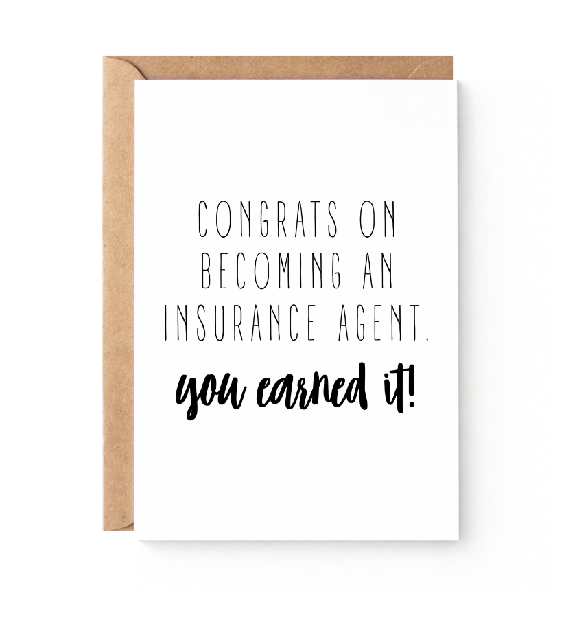 Congrats Insurance Agent Card Set