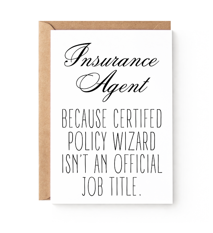 Humorous Insurance Agent Card Set