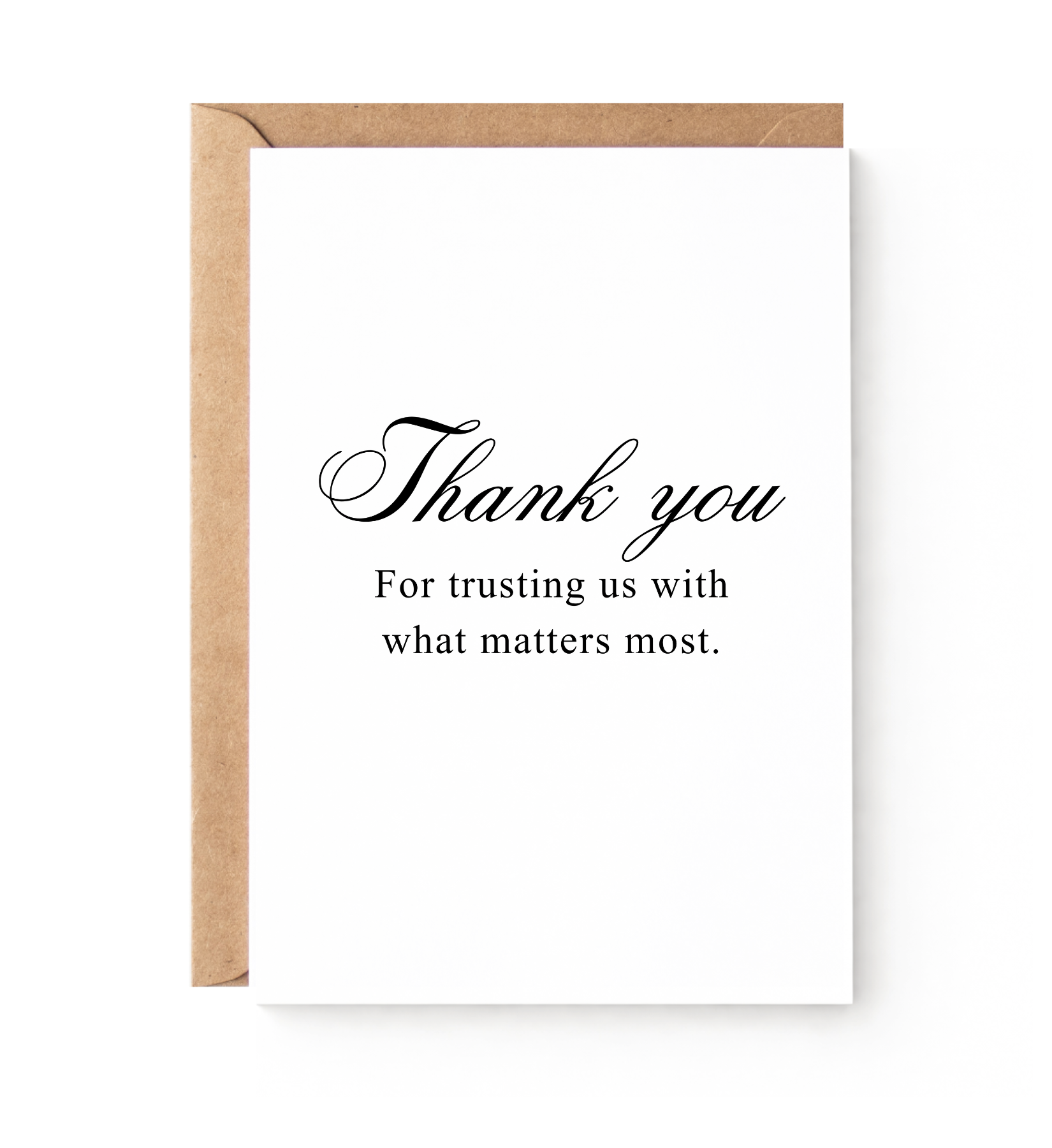 Thank You For Trusting Us Card Set