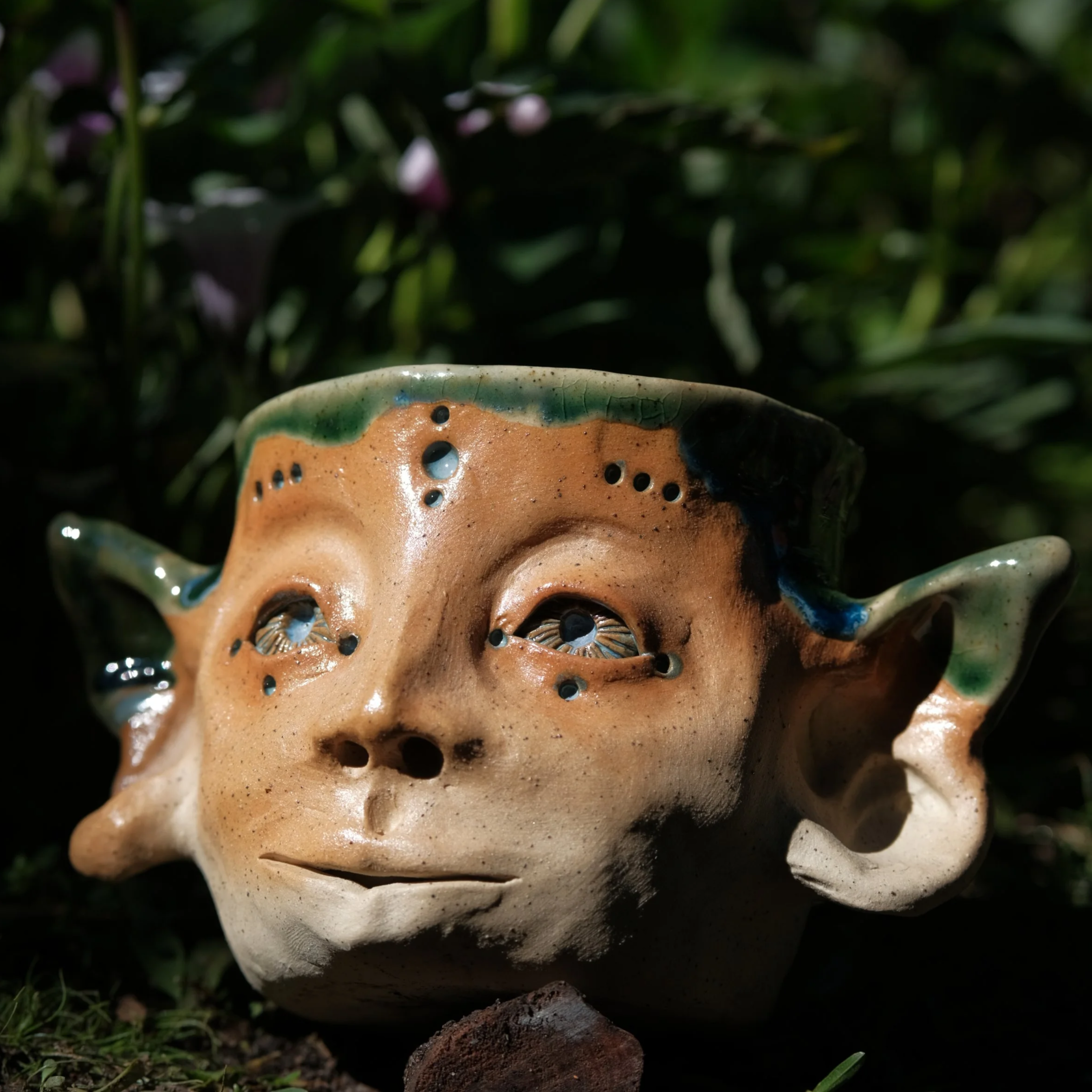 Green Elven Goddess Face Mug
