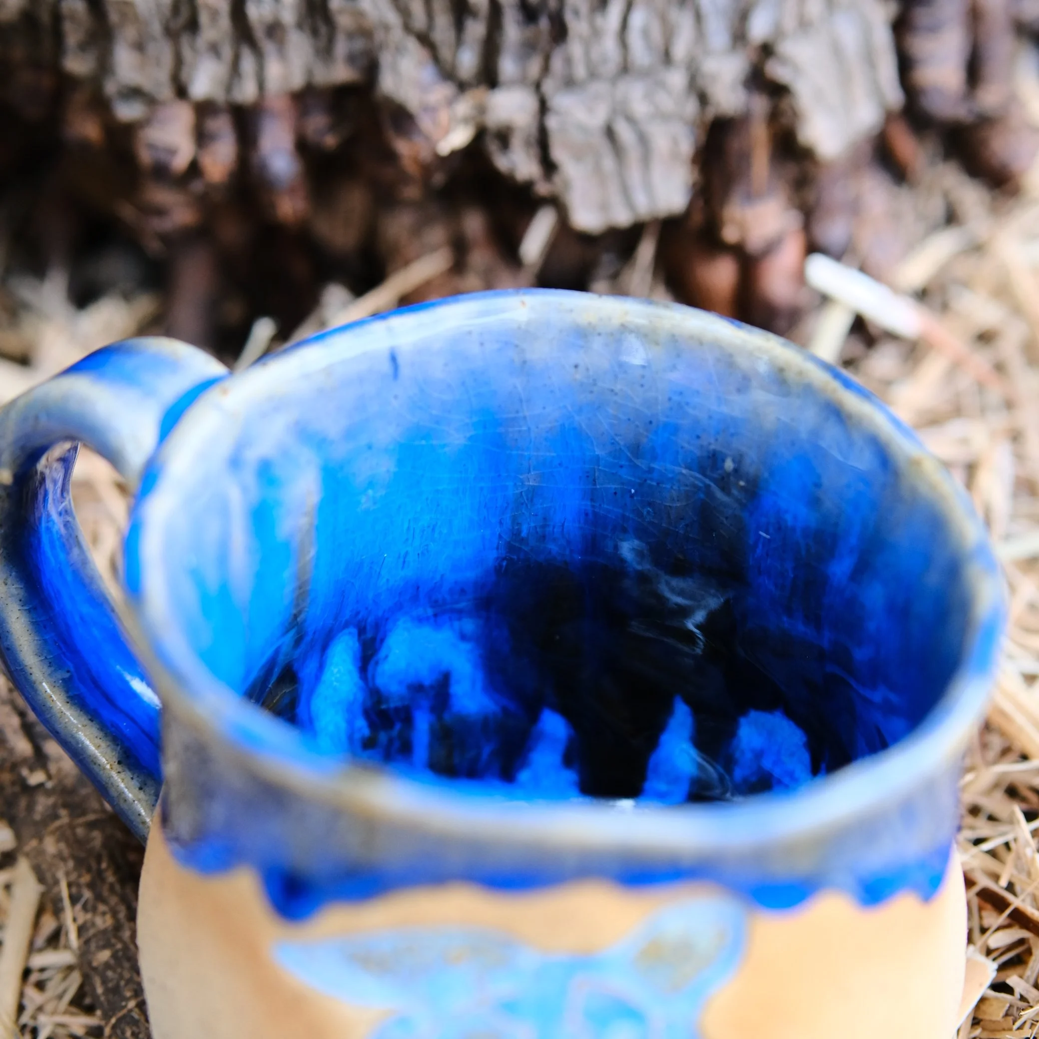nature inspired ceramic mug with turtle design australian handmade pottery