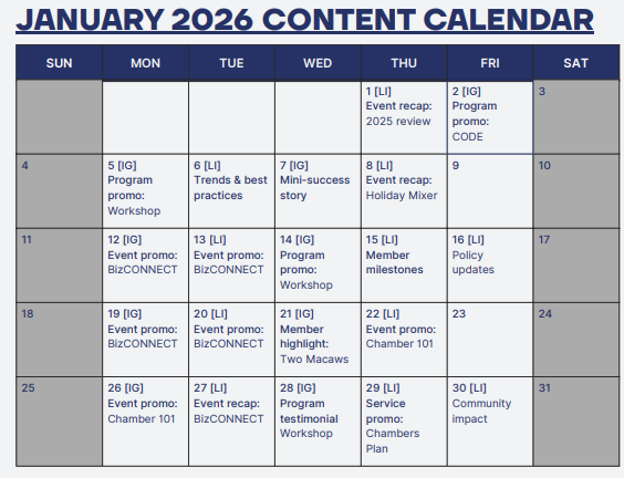 January 2026 Content Calendar