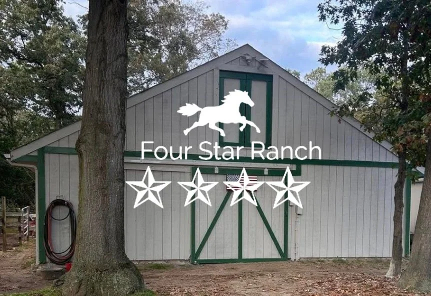 Four Star Ranch Logo at their barn in Medford NY